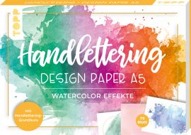 Handlettering Design Paper Block Watercolor-Effekte A5 