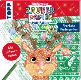 Glitzer Zauberpapier Malbuch Fröhliche Weihnachten 