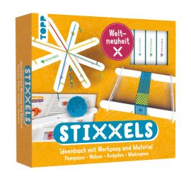 Kreativ-Set Stixxels - Das Universalwerkzeug für Makramee, Knüpfen, Pompons und Weben. Weltneuheit! 