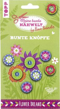 Bine Brändle Bunte Knöpfe Flower Dreams, VE= 3 Ex. 