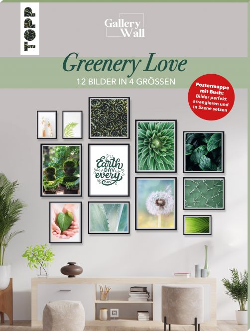 Gallery Wall "Greenery Love". 12 Bilder in 4 Größen 