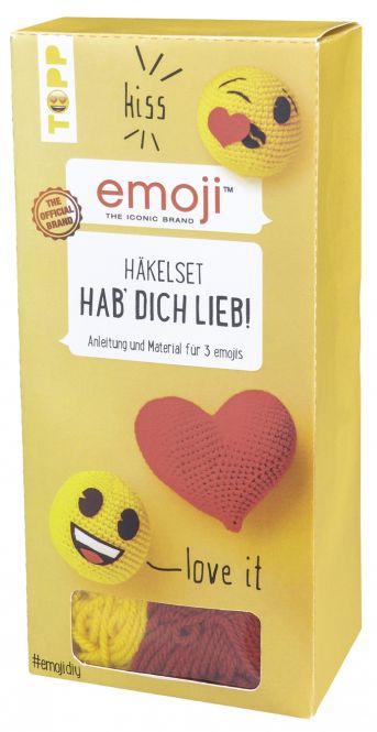 Emoji Häkelset Hab' dich lieb!, VE=4 Ex. 