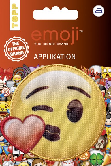 Emoji Applikation Kuss mit Herz, VE=5 Ex. 
